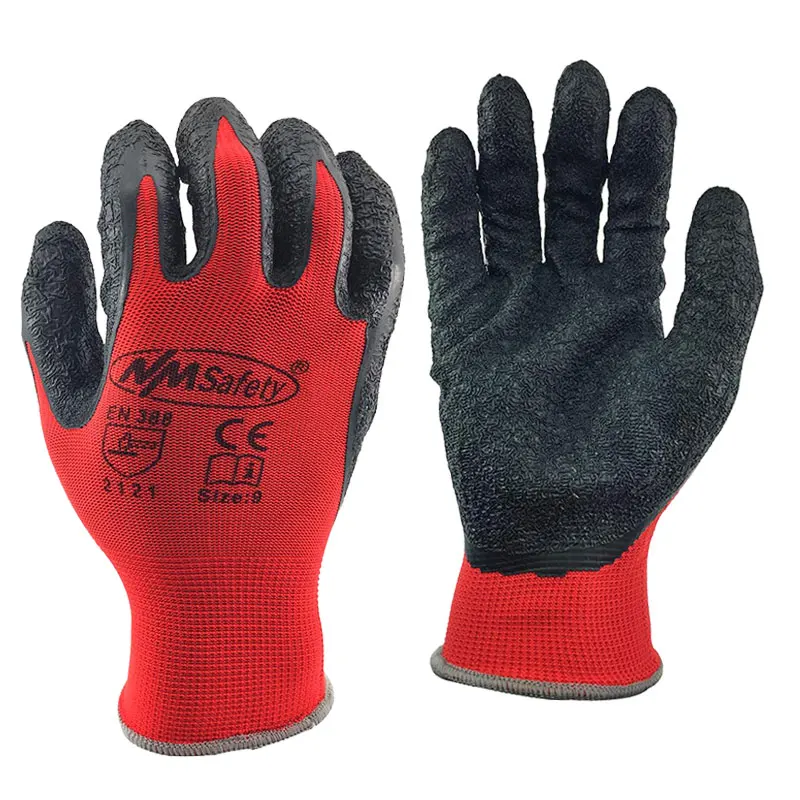 Gants de travail en coton enduit de Latex, paume de protection, bon pour le  jardinage, la Construction, le Transport, 24 pièces/12 paires - AliExpress