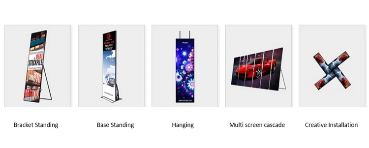 Рекламное оборудование светодиодный плакат Крытый Смарт USB wifi 4G HDMI p2 светодиодный экран стенд