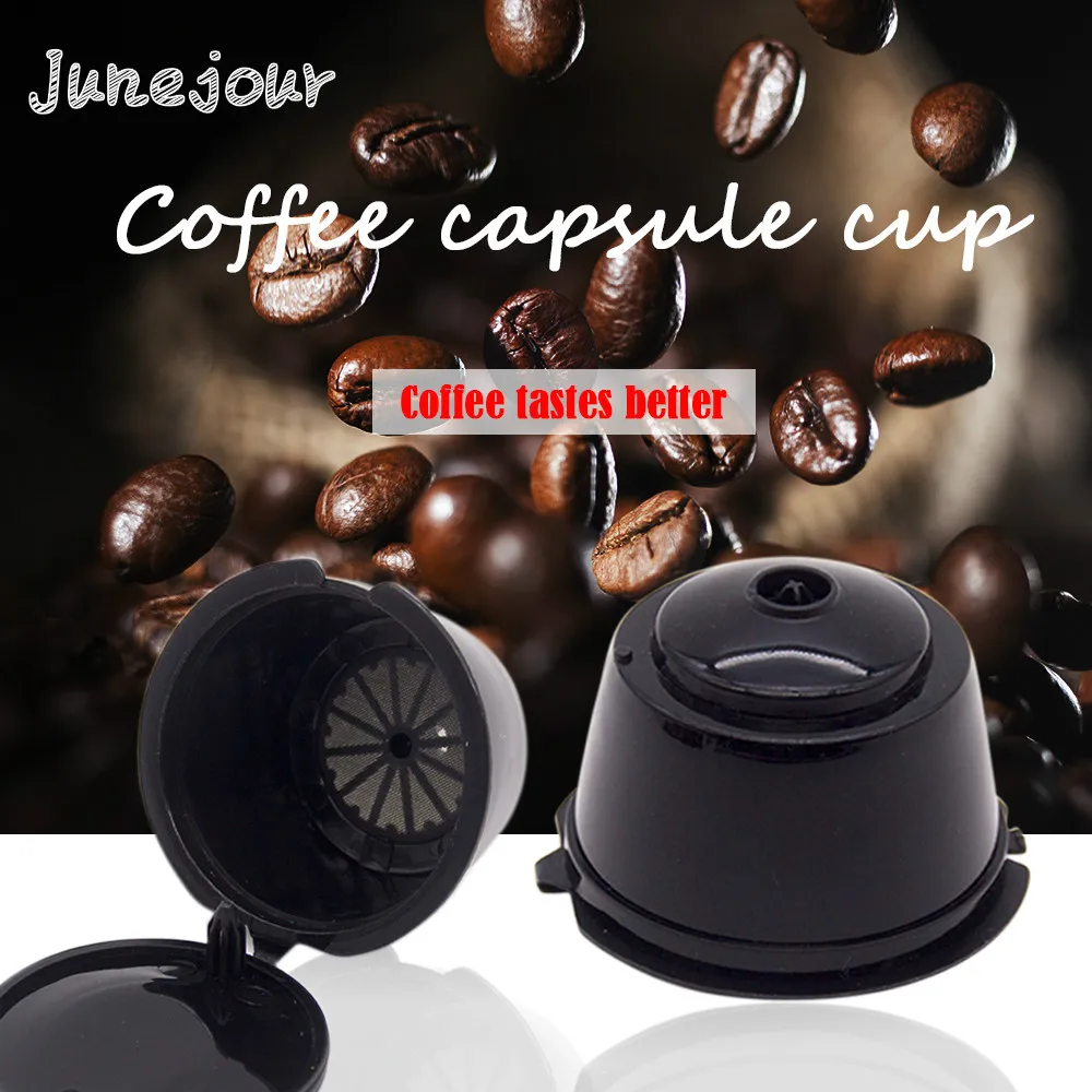 

4pcs/lot Refillable Dolce Gusto Reusable Capsules Coffee Capsules Plastic Coffee Filter Cup For Nescafe Genio, Piccolo, Esperta