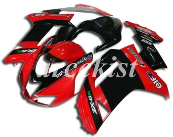 

New ABS Motorcycle Full Fairings Kit Fit For Kawasaki Ninja ZX-6R 636 2007 2008 07 08 6R bodywork set Black red
