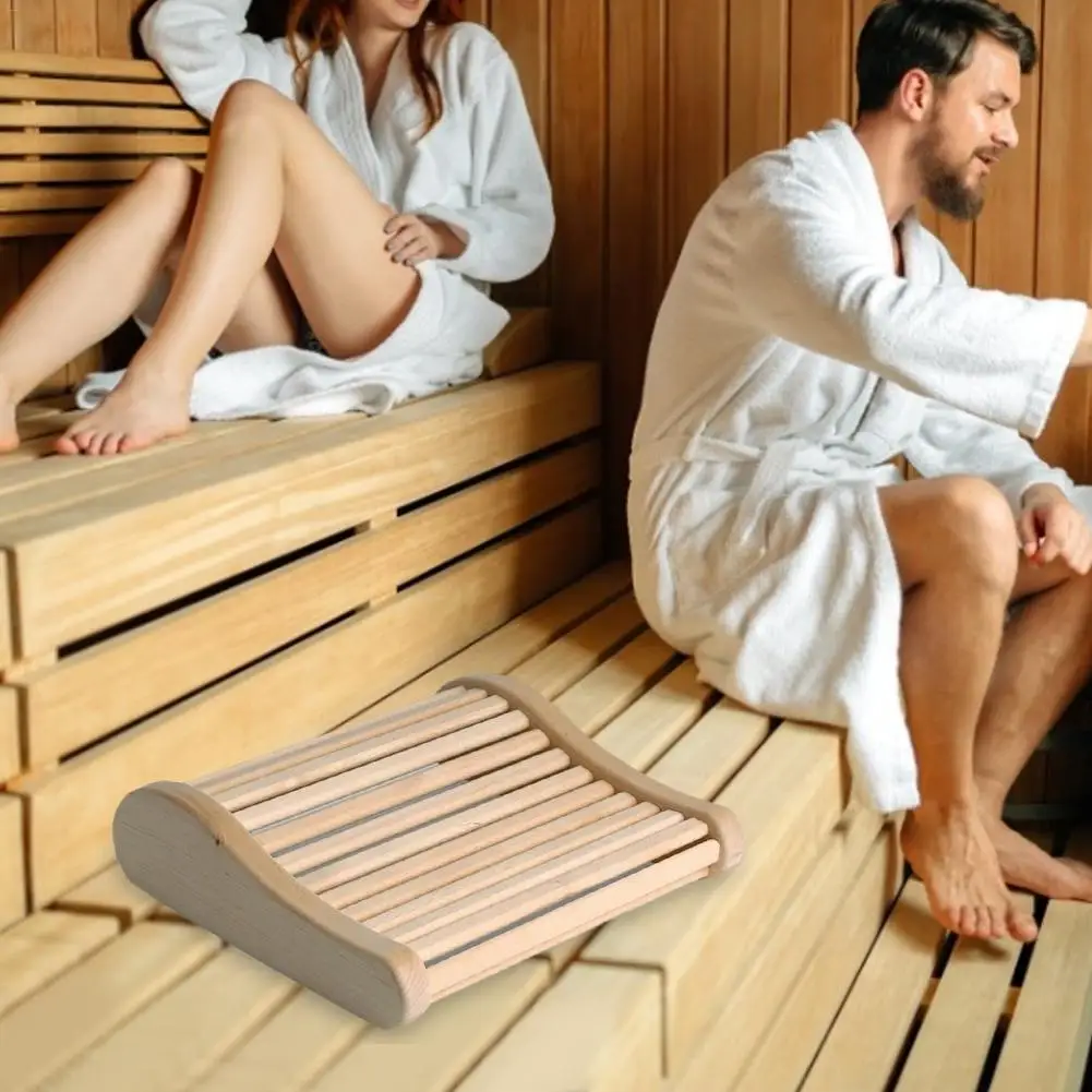 Деревянная Подушка подголовник Изогнутая подушка сауна прочная для ванной спальни ворс подушки для поддержки шеи деревянная скребок палка массаж