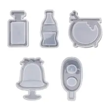 DIY Crystal Epoxy Resin Quicksand Mold Milk Tea Coke Perfume Bottle Silicone Mould Handmade Crafts Jewelry Pendant Making Tools