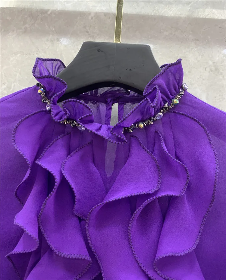 AH11462, модные женские блузки и рубашки,, Подиумные, Роскошные, известный бренд, Европейский дизайн, вечерние, стильная женская одежда
