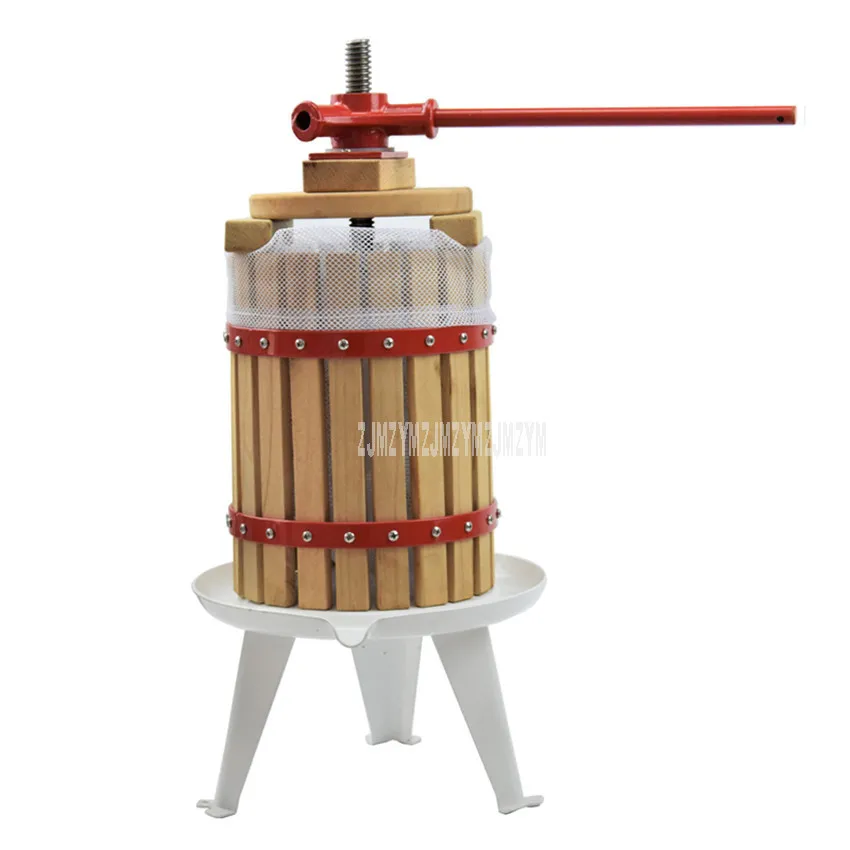 6л Ручной пресс сок машина для дома яблоко прессующие соковыжималки DIY для виноградного вина производитель сока остаток разделения для меда/фруктов/овощей
