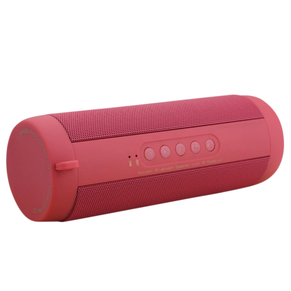 Красный T2 динамик Bluetooth водонепроницаемы переносной динамик открытый мини Колонка коробка поддержка колонок tf карты FM стерео колонки Hi-Fi черный - Цвет: Красный