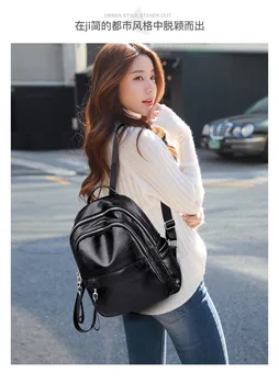 

2020 new women's shoulder bag anti-theft school bag multifunctional double zipper large capacity leisure travel backpack
