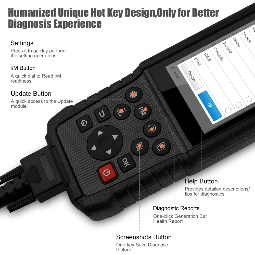 Launch X431 CRP469 OBD2 сканер автомобильный диагностический инструмент считывание чистого кода неисправности ABS EPB DPF TPMS Сброс для JOBD двигателя диагностический инструмент