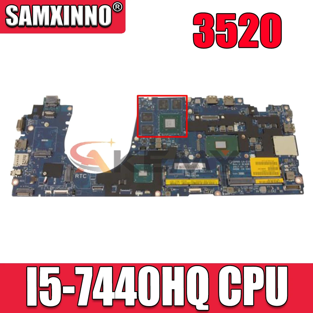 FOR DELL 3520 Laptop motherboard SR32R I5-7440HQ CPU with CN-0C6666 0C6666 C6666 LA-E152P 100% working well | Компьютеры и офис