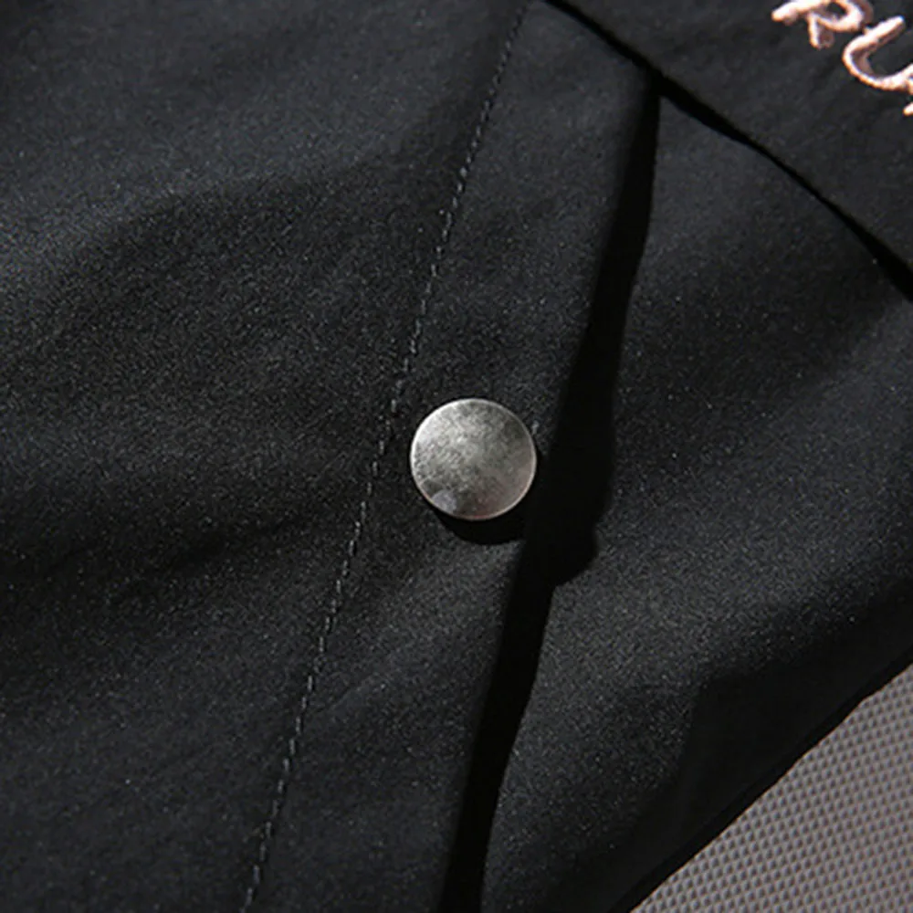 Корейская модная мужская куртка на молнии с буквенным принтом; верхняя одежда
