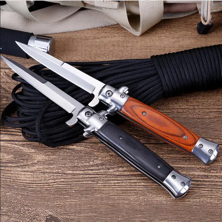Карманный нож 3Cr13 лезвие быстрооткрывающиеся складные ножи 58HRC Открытый Портативный Кемпинг Охота Тактический выживания Военный нож