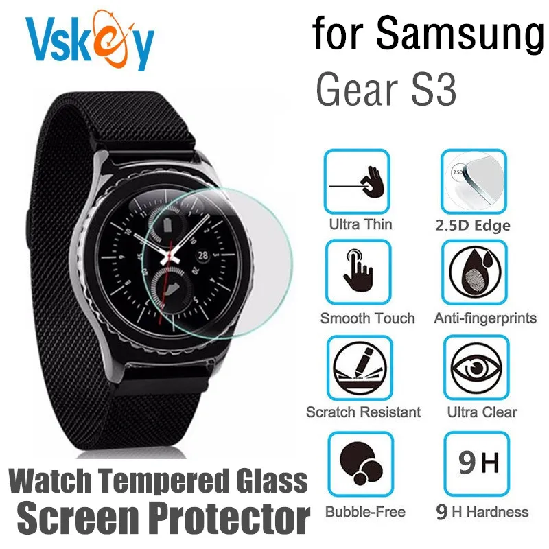 Vskey 10Pcs Smart Watch Pellicola Protettiva Per Samsung Gear S3 Classic Frontier Round Pellicola Protettiva In Vetro Temperato Antigraffio