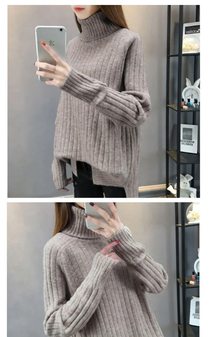 Корейская версия нового свитера с высоким воротником на осень и зиму года