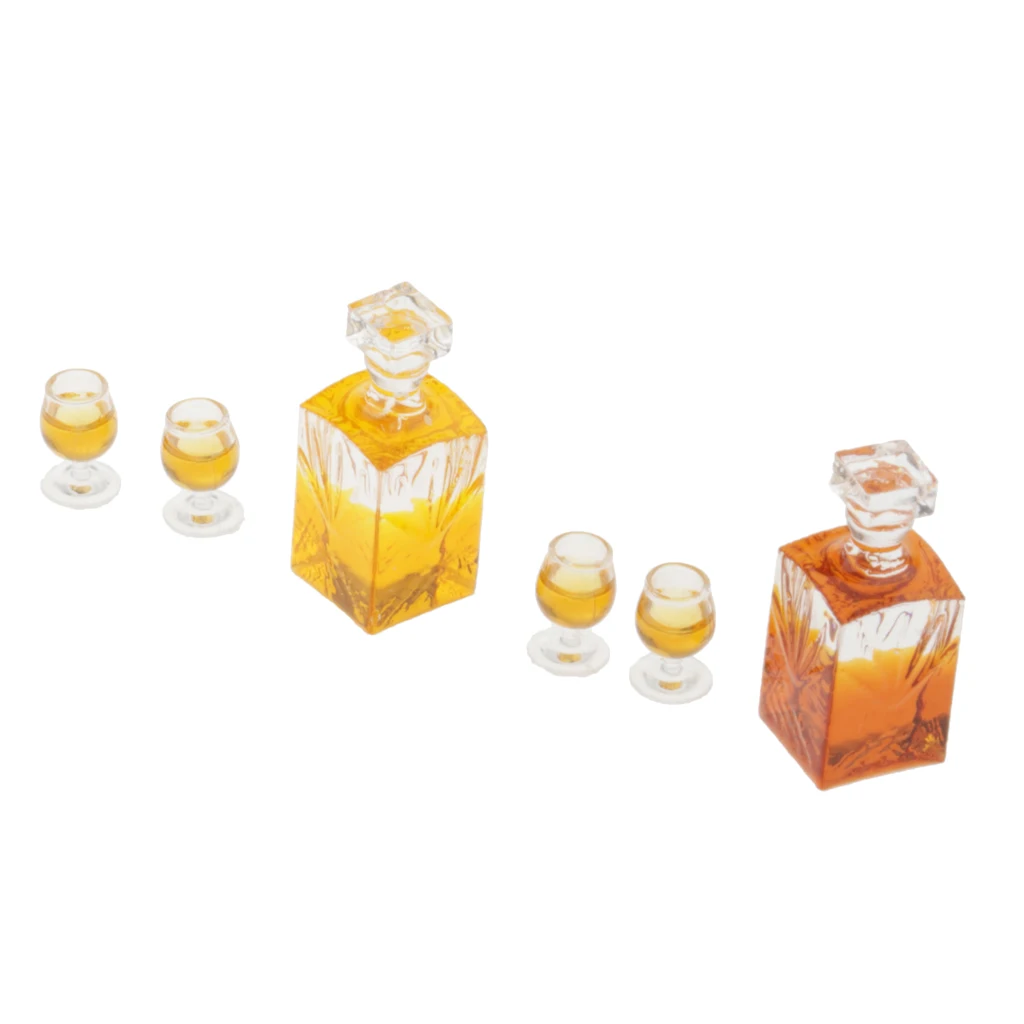 Handcrafted 2 Pieces Dollhouse Miniature Wine Bottles Drink Bottles 1/12 Scale Mini Bar Pub Life Scenes Accessory Handcrafted 2 Pieces Dollhouse Miniature Wine Bottles Drink Bottles 1/12 Scale Mini Bar Pub Life Scenes Accessory