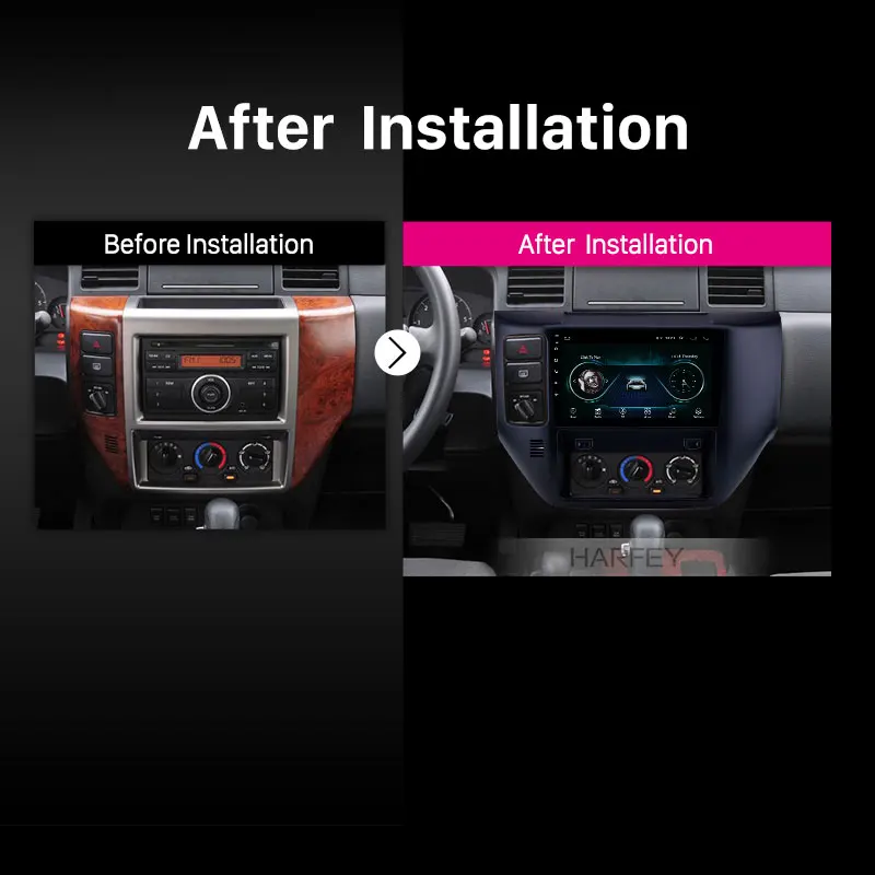 Sale Harfey Android 8.1 9 inch HD Touchscreen GPS car Radio for 2011 2012-2015 Nissan Patrol with Bluetooth WIFI support Carplay SWC 5