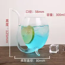 Термостойкие прозрачные бокалы с изображением белки, красного вина, сока, креативные изогнутые рот, апельсиновый сок, бокалы для вина, стаканы для питья