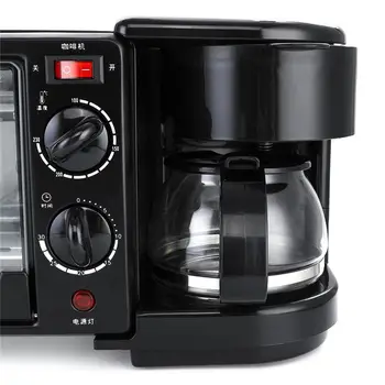

3 in 1 Multi-functional Toaster Breakfast Maker Coffee Machine Oven Mini Buffet Breakfast Machine for Home