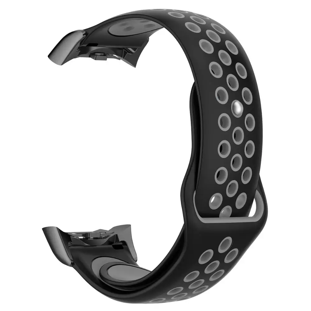 Новые часы с силиконовым браслетом, сменный ремешок для samsung gear Fit 2 Pro/Fit2 Pro R365, ремешок для наручных часов - Цвет: Black gray