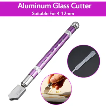

1pcs High Quality Diamond Glass Cutter 4-12mm 177mm Aluminum Alloy Glasses Cutters For Glass Mirror Tile Cutting Hand Tool
