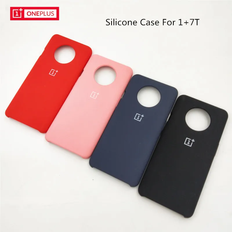 

Original Oneplus 7 Pro 7T Back Case Liquid Silicone Protective Case Soft Silky Shell Cover For One plus 1+ 7T 7pro 7 Seven T Pro
