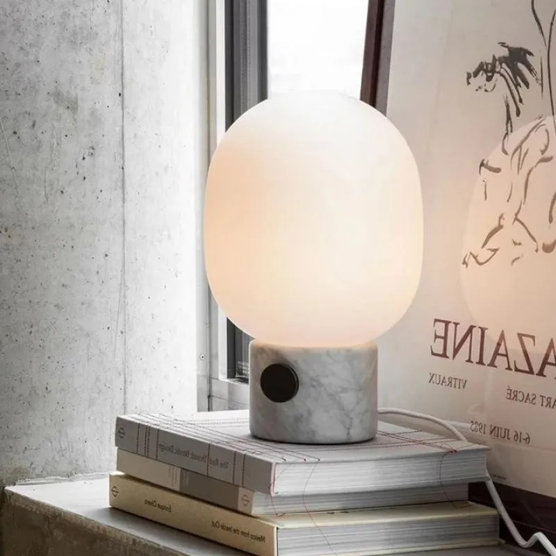 Creative Avant-garde Model Table Lamp Glass Small Art Bedroom Nordic Living Room Head Marble Study Home Dec | Освещение