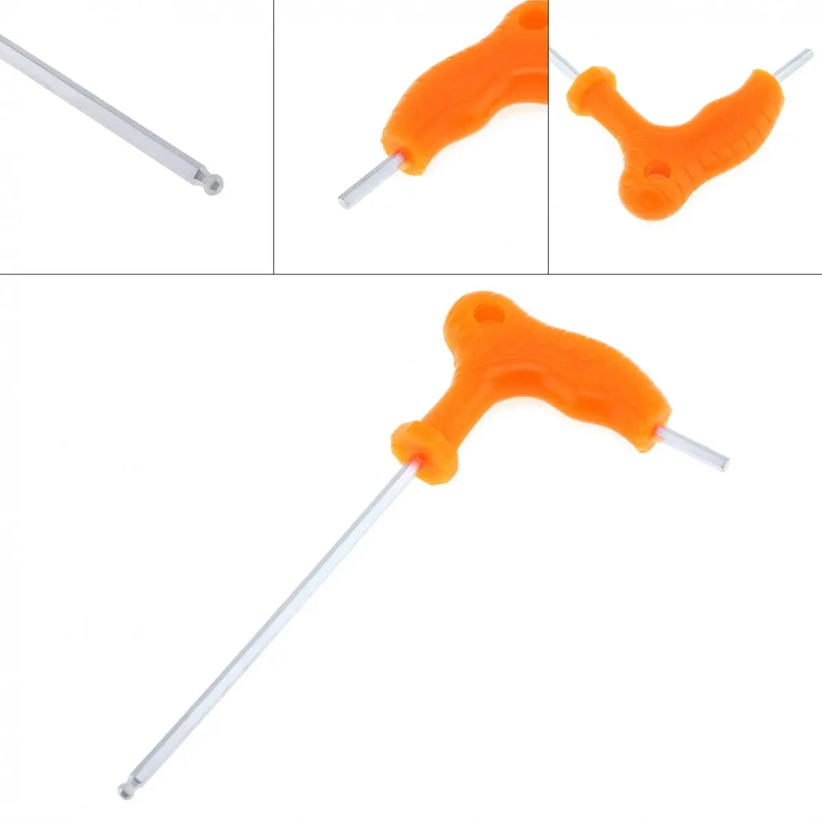 3/4/5/6/8mm T-type Crutch Allen Wrench with Ball Head and Plastic Handle for Home / Office Site Bicycle Repair Tools | Инструменты