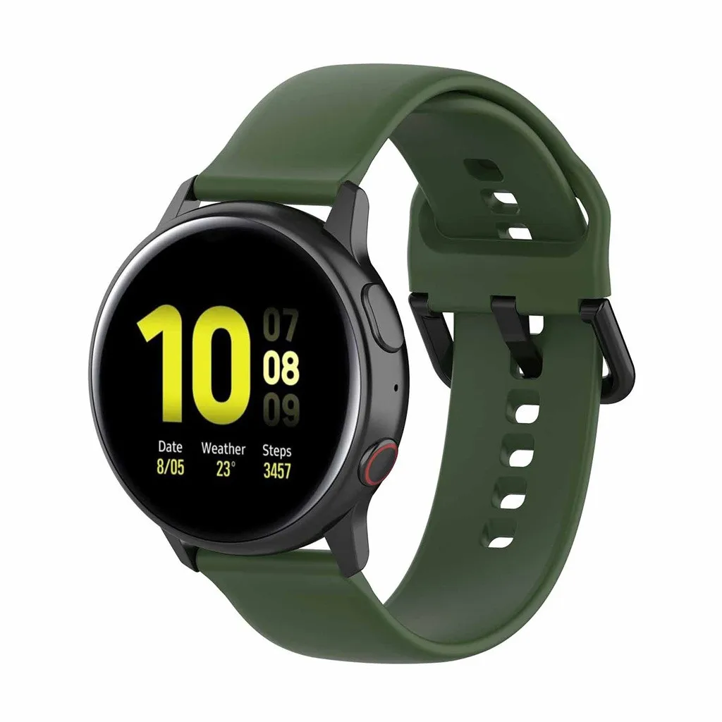 Силиконовый браслет, сменный ремешок для часов, ремешок для samsung Galaxy Watch Active 2, 40 мм, 44 мм, Премиум ремешок для часов#5