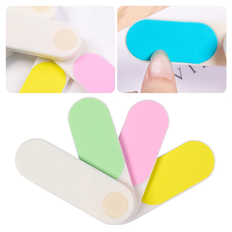 1 Pc Portable Nail Buffer Sanding Professional Mini Nail File For Gel Polish Random Color DIY Design Nail Art Pedicure Tools