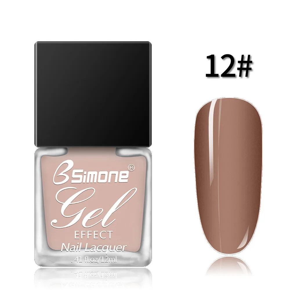 12ML Pure Color Gel Nail Polish Top Base Coat Need Long Lasting UV LED Base Gel Varnishes Soak Off Gelpolish Nail Lacquer Gel - Цвет: L