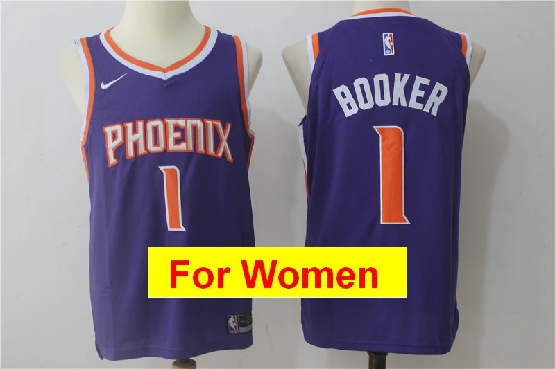 Небесно-голубой Phoenix Deandre Ayton Josh Jackson DEWIN Booker Steve Nash Charles Barkley женские баскетбольные майки - Цвет: Небесно-голубой