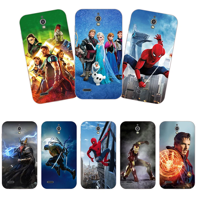 Мягкий чехол для huawei Ascend G610 G610s C8815 5,0 дюйма, задняя крышка, Силиконовый Модный текстурный мультяшный чехол для телефона, чехол с принтом
