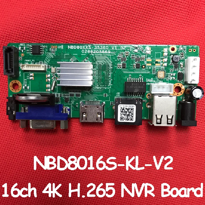 Nvr 16Ch 4K Hisilicon Hi3536E Rj45 Ethernet Ip Recorder Board Onvif Hdmi Sata free P2P NBD8016S-KL-V2