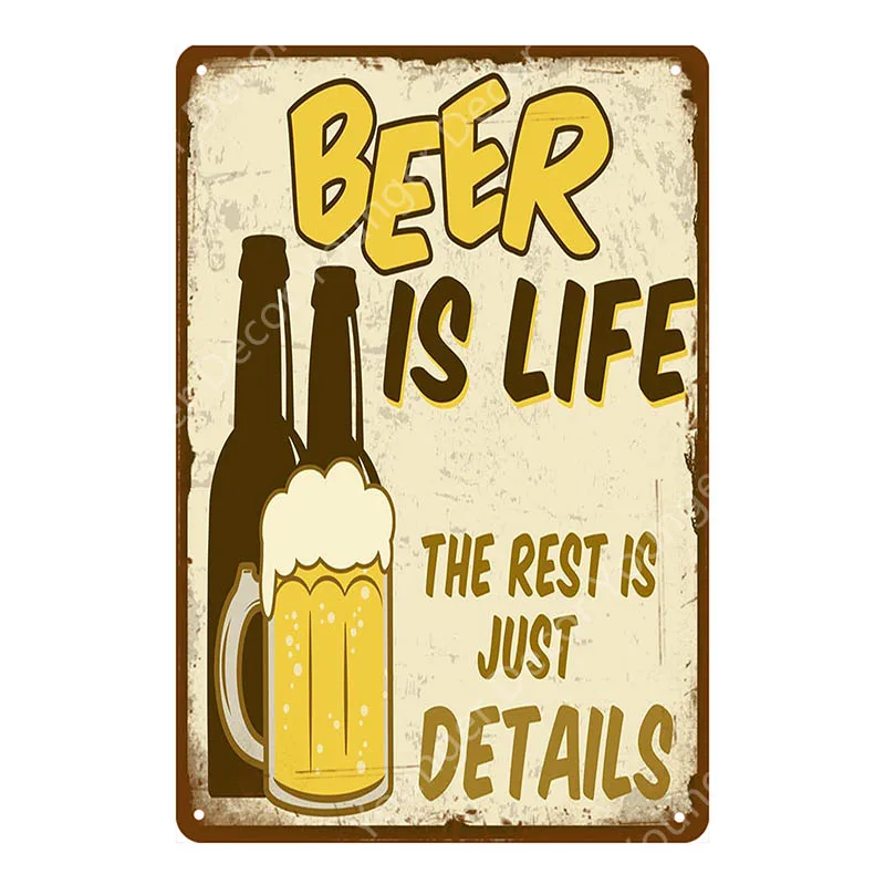 YD9034EI Love Beer Zone вечерние украшения Виски Ром бренди Lounge металлические знаки напиток Джин тарелка паб украшение для дома, ресторана коктейли доска YI-012 - Цвет: YD9034EI