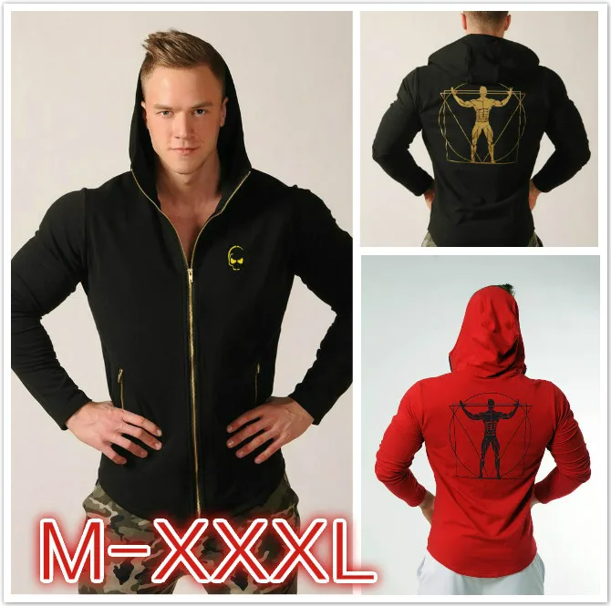 Men Fashion Hoodie with Zipper Pockets Casual Sports Wear Autumn Hoodies Men Sweatshirts Thin Coat Streetwear