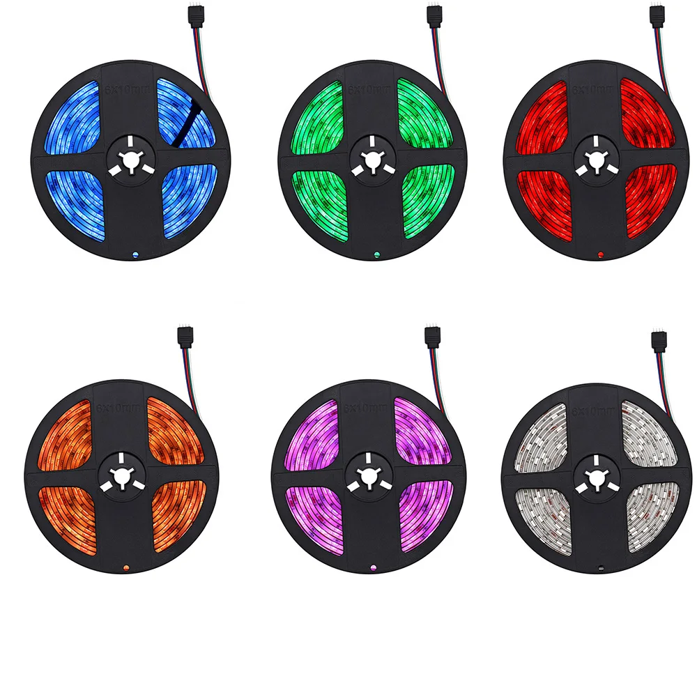 20 м 15 10 5 Wi Fi Светодиодные ленты светильник RGB Водонепроницаемый SMD 5050 диод гибкой