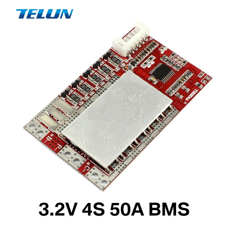 4S 4 струны 50A 3,2 V* 4 12,8 V 14,6 V железная литиевая батарея напряжение защиты Доска модуль солнечной зарядки BMS баланс системы
