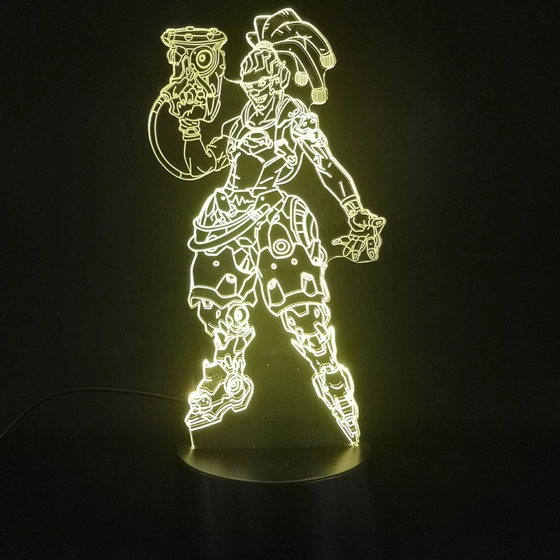 Игра Overwatch Hero Lucio 3D лампа классный приз для ребенка яркий базовый ночной Светильник Прямая поставка 7 цветов с пультом дистанционного управления светодиодный ночной Светильник