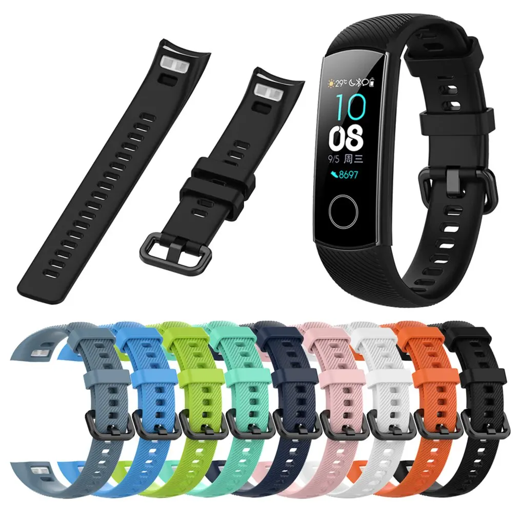 

Silikon Bilek Wrist Strap For Huawei Honor Band 5 Standard Smart Wristband Sport Replacement Wrist Strap Bracelet Belt