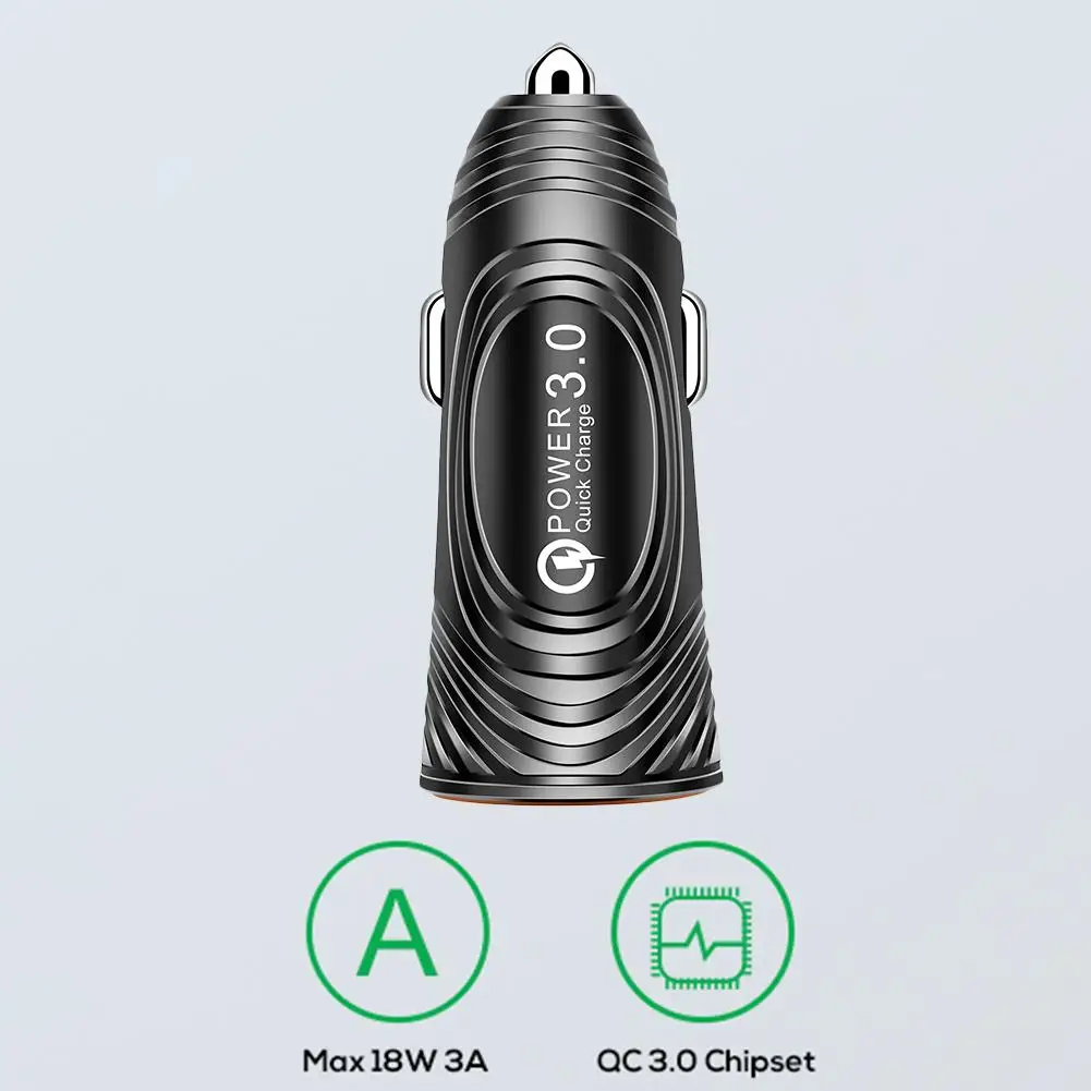 Новое автомобильное зарядное устройство двойной USB Quick Charge 3,0 для телефона 3,0 зарядное устройство для мобильного телефона автомобильное зарядное устройство# 5YL