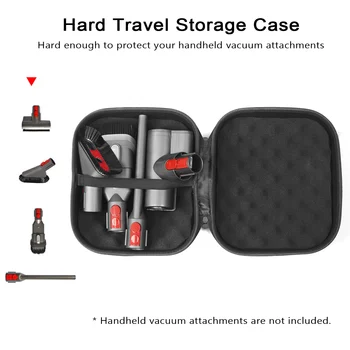

Hard Travel Storage Case Box Organizer Dustproof Storage Bag Compatible with Dyson Handheld Vacuum Attachments Black