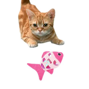 

Pet Cat Mint Ring Paper Plush Fish Toy Cute Fish Type Pet Cat Dog Funny Chew Molar Toys Attractive Cat Toys B#