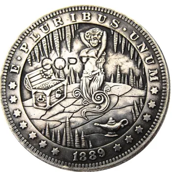 

US Hobo 1889 Morgan Dollar Silver Plated Copy Coins