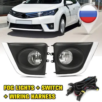 

Pair Car Bumper Fog Driving Lights w/H16 or H11 Bulbs and Switch Harness For Toyota Corolla 2014 2015 #21220-02160 81210-20160