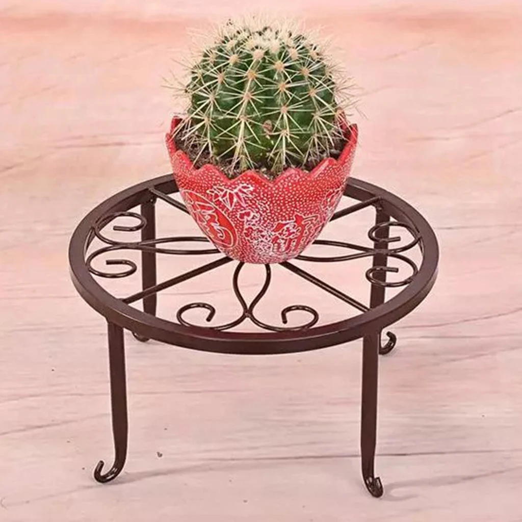 Iron Art Pot Holder Metal Plants Stand Flowerpot Holder Flower Pot Supporting Indoor Outdoor Garden Decor