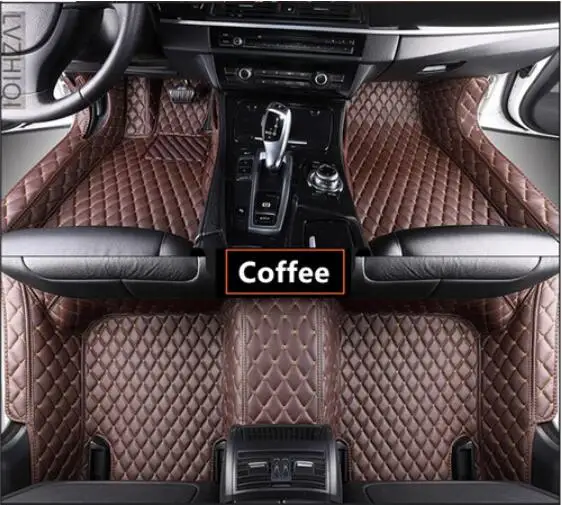 Коврики подпятник ковровое покрытие для Mercedes-Benz A Class W176 W177 B Class W246 C-Class W204 W205 E-Class W212 W213 GLA-Class X156 GLC-Class X253 CLS-Class W218 высокое качество новая вышивка кожаный чехол - Название цвета: B Model  Coffee