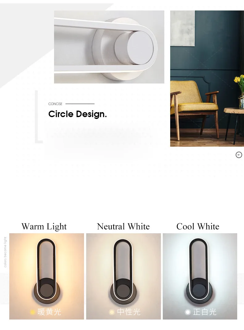 8Modern LED wall lamp flexible led wall sconce light adjustable wall lamp dimmable wall lights for home restaurant hotel bar shop