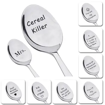 

Household Portable Stainless Steel Peanut Butter Rice Soap Spoon Tableware Gift