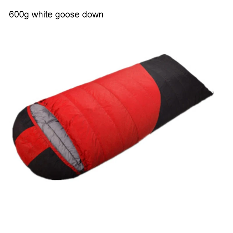 Red 600g Goose Down Спальный мешок сумка для спорта на открытом воздухе водонепроницаемая термо спальный мешок удобный с подогревом для взрослых весна кемпинг теплый спальный мешок - Цвет: Red 600g Goose Down