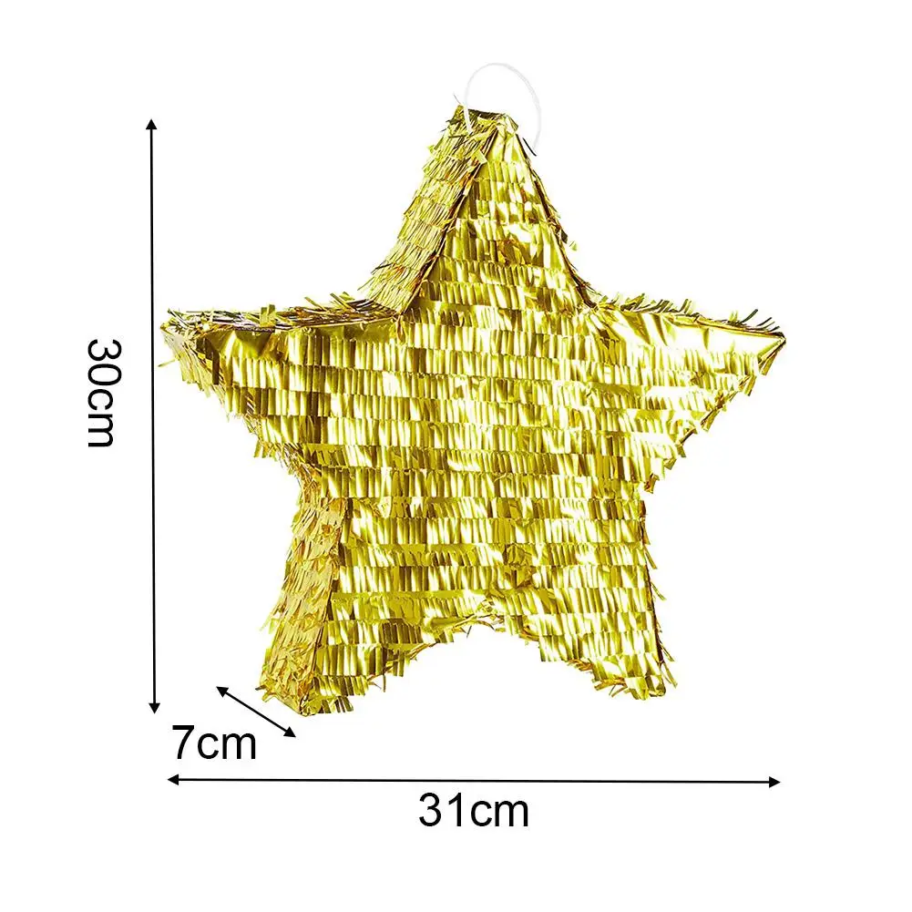Золотая пятиконечная звезда пиньята на дни рождения вечерние фольга бутафория для украшения Поставки