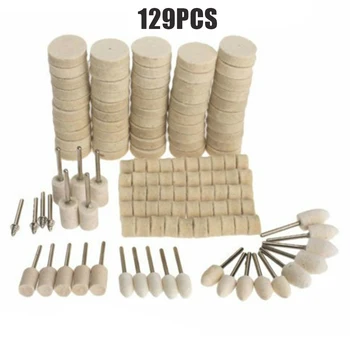 

129PCS Soft Wool Felt Polishing Buffing Wheel Mixed Set Accessories Rotary Tool For Metal Glass 2020 New Wool Polishing Wheel