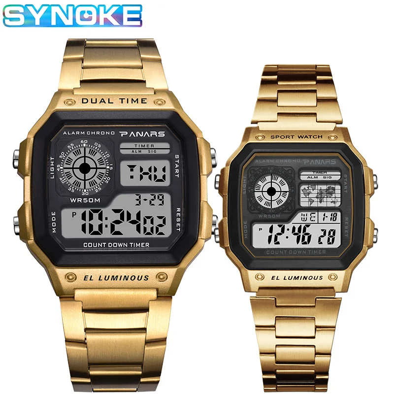 Cheap Watches Electronic-Watch Couple Digital Waterproof Women Luxury LED Business SYNOKE  GmJw39My0